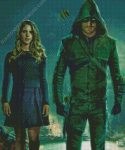 Green Arrow And Felicity P Diamond Paintings