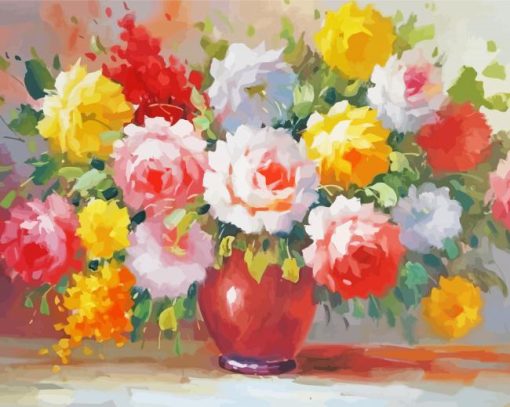 Impressionist Vase Flowers Diamond Paintings