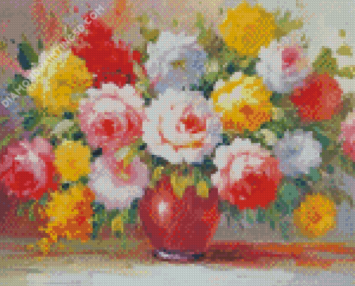 Impressionist Vase Flowers Diamond Paintings