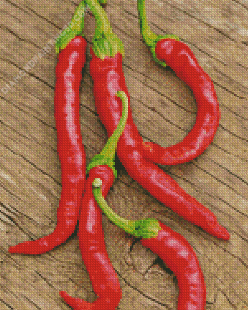 Long Hot Peppers Diamond Paintings