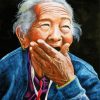 Old Laughing Lady Diamond Paintings