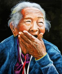 Old Laughing Lady Diamond Paintings