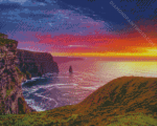 Sunset Irish Scenery Diamond Paintings