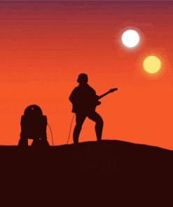 Tatooine Silhouette Star Wars Diamond Paintings