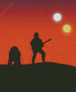 Tatooine Silhouette Star Wars Diamond Paintings