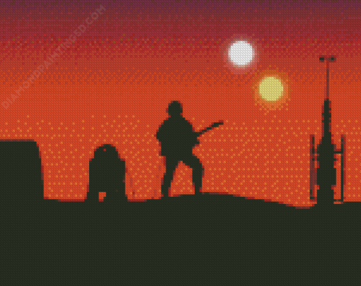 Tatooine Silhouette Star Wars Diamond Paintings