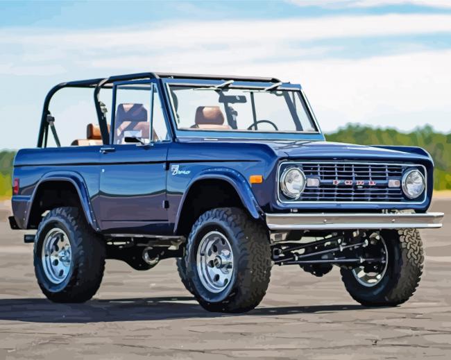 1977 Bronco Four Wheel Drive Diamond Paintings