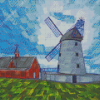 Abstract Windmill And Barn Diamond Paintings