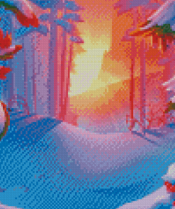 Aesthetic Winter Forest Diamond Paintings