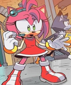 Amy Rose From Sonic Diamond Paintings