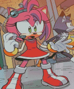 Amy Rose From Sonic Diamond Paintings