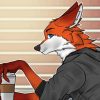 Anime Fox With Coffee Diamond Paintings