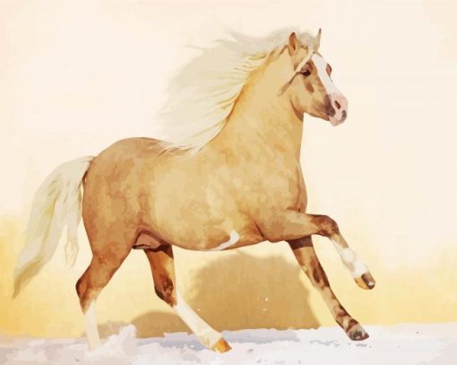 Beige Welsh Pony Diamond Paintings