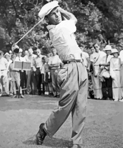 Black And White Golfer Ben Hogan Diamond Paintings