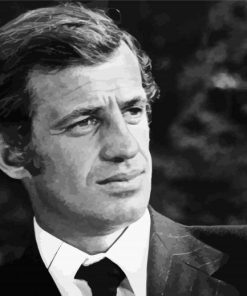 Black And White Young Jean Paul Belmondo Diamond Paintings