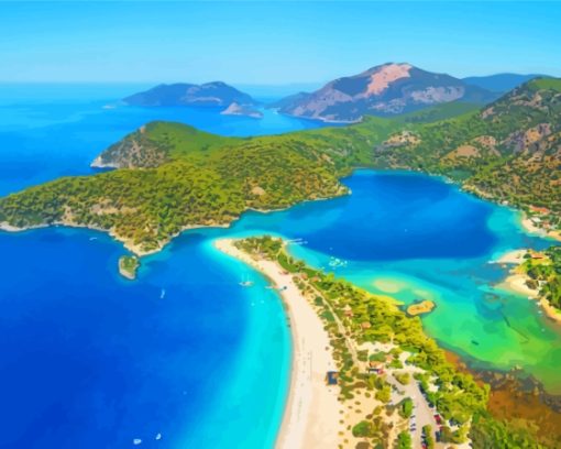 Blue Lagoon In Oludeniz Diamond Paintings