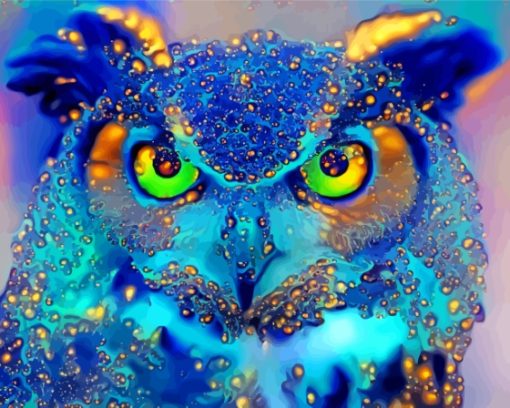 Blue Magic Owl Diamond Paintings