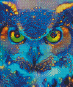 Blue Magic Owl Diamond Paintings