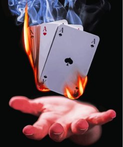 Burning Poker Cards Diamond Paintings