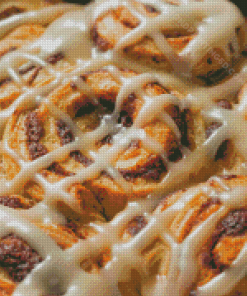 Close Up Homemade Cinnamon Rolls Diamond Paintings