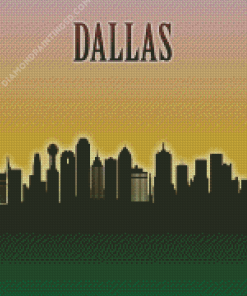 Dallas Skyline Poster Diamond Paintings