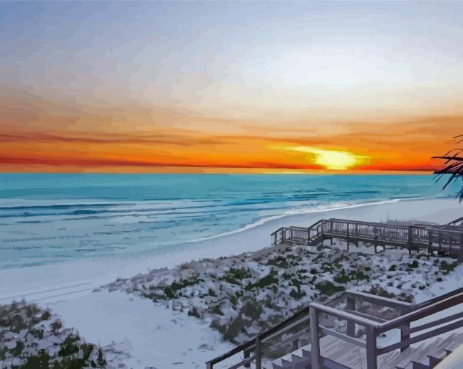 Destin Florida at Sunset Diamond Paintings