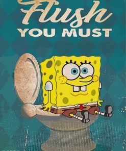 Flush You Must SpongeBob Diamond Paintings