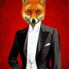 Fox Wearing Suit Diamond Paintings