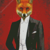 Fox Wearing Suit Diamond Paintings