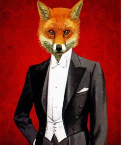 Fox Wearing Suit Diamond Paintings