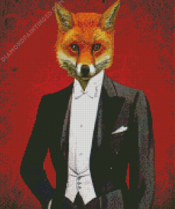 Fox Wearing Suit Diamond Paintings