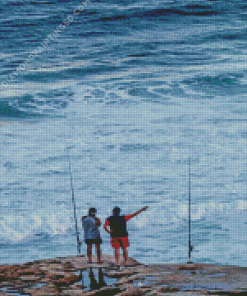 Friends Fishing Time Diamond Paintings