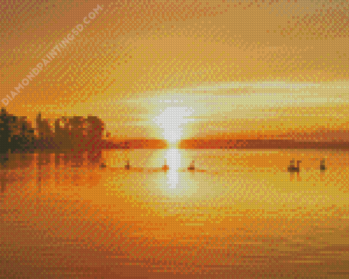 Hamlin Lake Sunrise Diamond Paintings