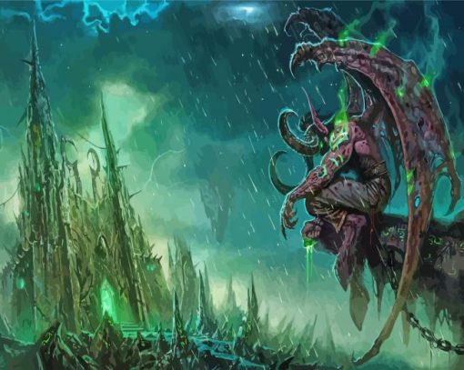 Illidan Stormrage Warcraft Series Character Diamond Paintings