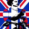 Illustration Queen Elizabeth Union Jack Diamond Paintings