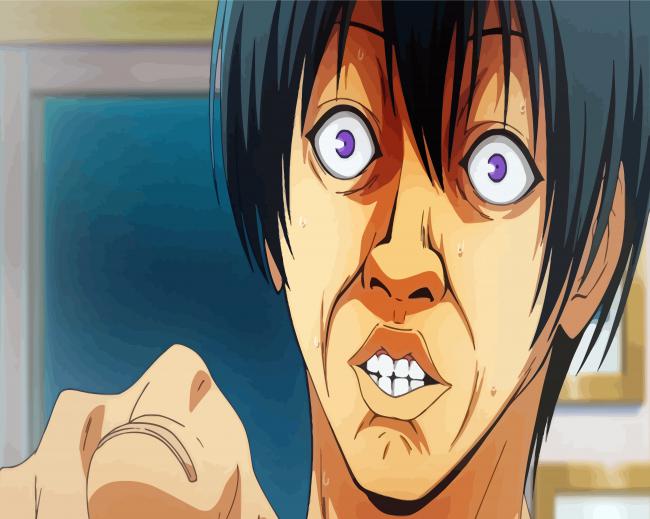 Iori Grand Blue Character Funny Face Diamond Paintings