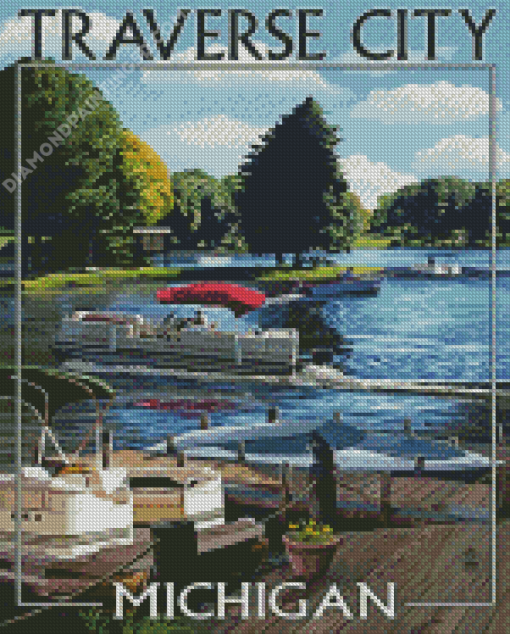 Michigan Traverse City Poster Diamond Paintings