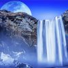 Moonlight Waterfall Diamond Paintings