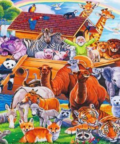 Noahs Ark And Animals Diamond Paintings