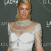 Paris Hilton In White Dress Diamond Paintings