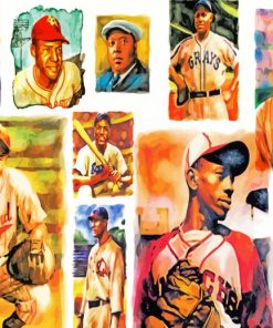 Portrait Negro League Baseball Diamond Paintings