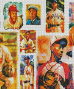 Portrait Negro League Baseball Diamond Paintings