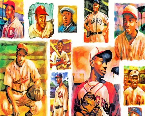 Portrait Negro League Baseball Diamond Paintings