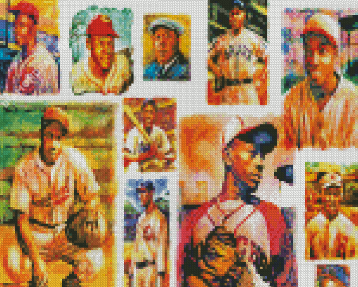 Portrait Negro League Baseball Diamond Paintings