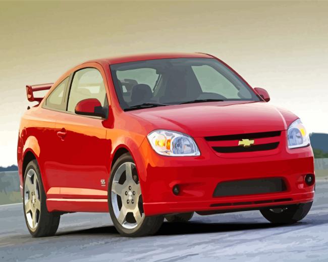 Red Chevrolet Cobalt Car Diamond Paintings