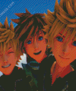 Roxas And His Friends Diamond Paintings