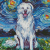 Starry Night Great Pyrenees Diamond Paintings