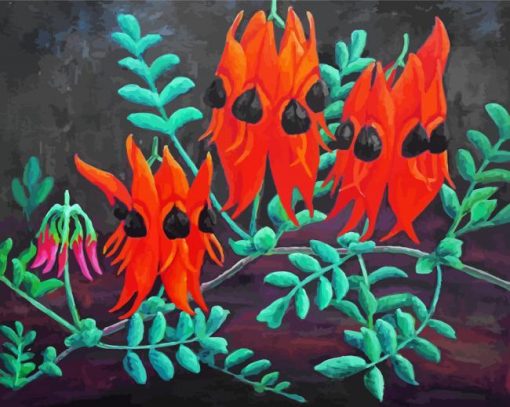 Sturt Desert Pea Plant Art Diamond Paintings