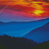 Sunset At Tennessee Mountains Diamond Paintings