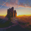 Tre Cime Di Lavaredo At Sunset Diamond Paintings